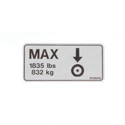 DECAL - TIRE LOAD(1835LB/832KG) (JLG JLNA1706310)