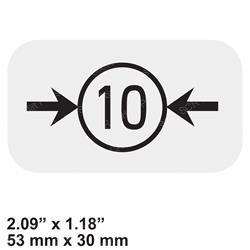 DECAL - TIRE PRESSURE 10BAR (Linde LI000.938.18.58)