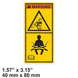 DECAL - WARNING SEATBELT (CAT CT295-7337)