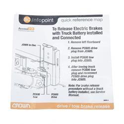 LABEL DRIVE/TOW BRAKE RELEASE (Crown CR068009)