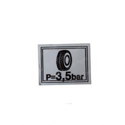 DECAL TIRE PRESSURE IN BARS (Genie GN09.4618.0170)