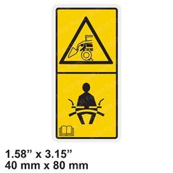 DECAL - CAUTION SEATBELT (CAT CT295-7338)