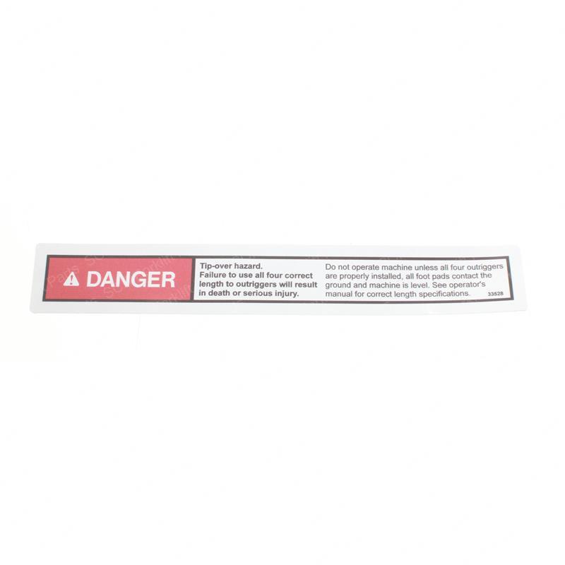 DECAL DANGER TIP OUTRIGGERS GN33528GT gn33528gt product image