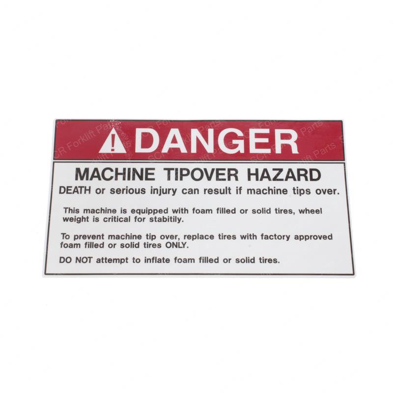 DECAL - DANGER FOAM FILL TIRES SY28-102061 sy28-102061 product image