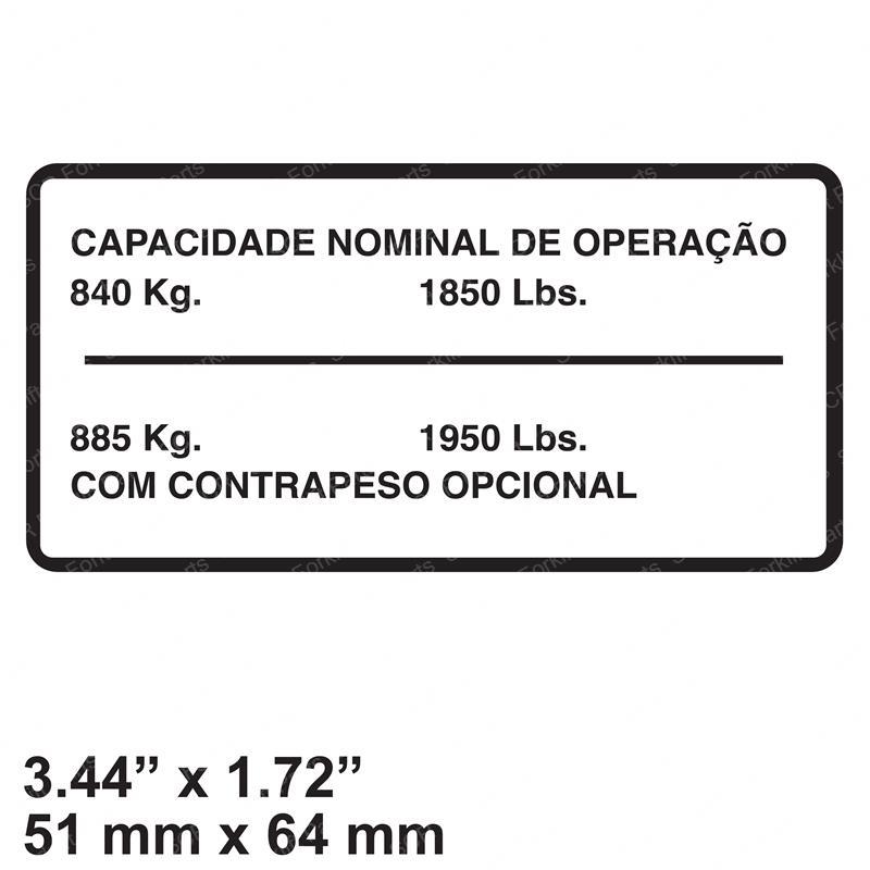 DECAL - CAPACIDADE NOMINAL DE BC6725374ABR bc6725374abr product image