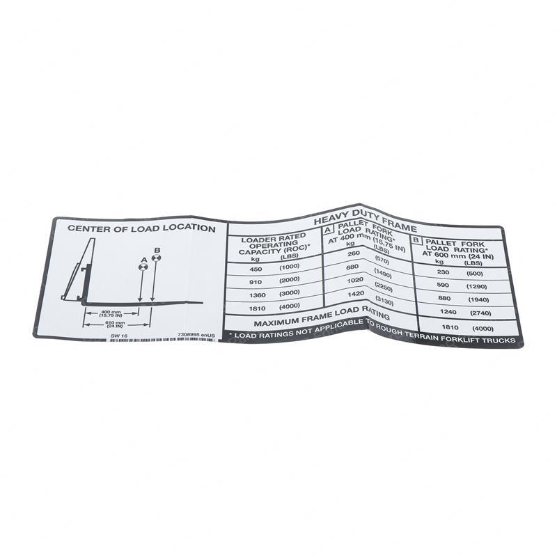 DECAL LOAD RATING BC7308995 bc7308995 product image