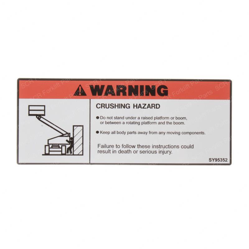 DECAL - CRUSH WARNING JL1703953 jl1703953 product image