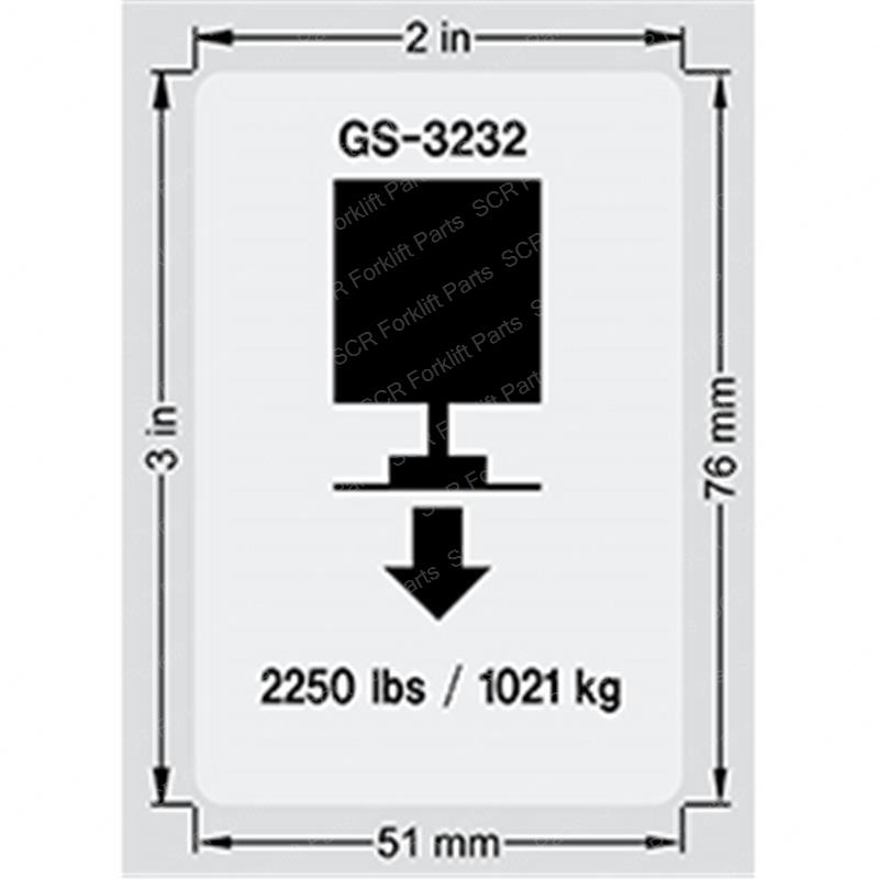 DECAL - MAX CAP 272 KG SY1230717 sy1230717 product image