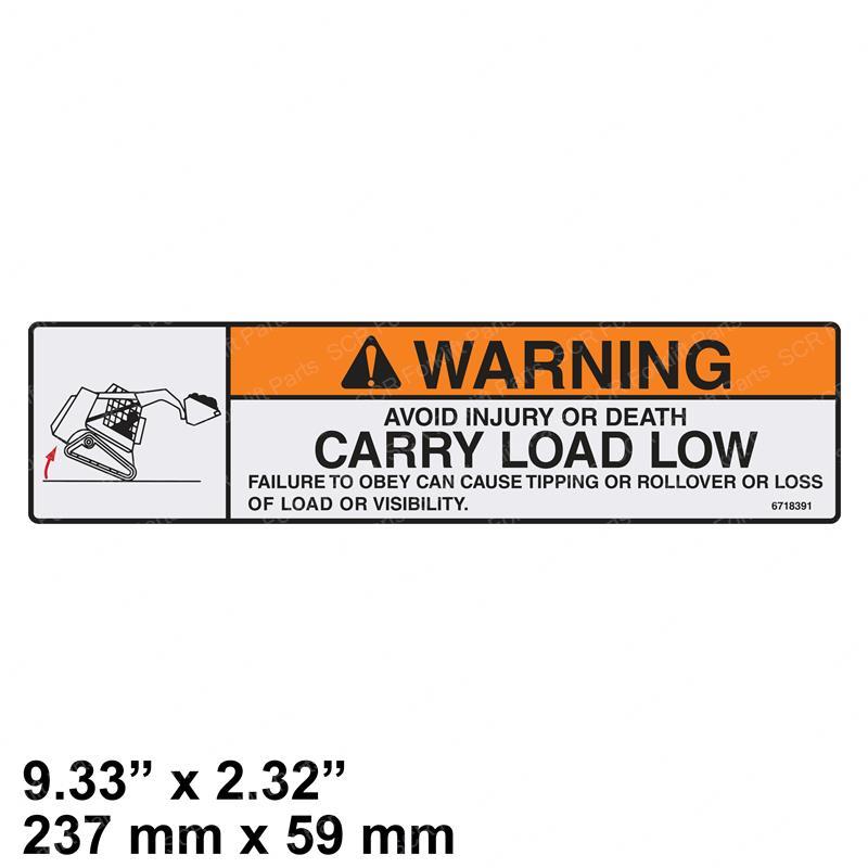 DECAL - WARNING CARRY LOAD LOW BC6718391 bc6718391 product image