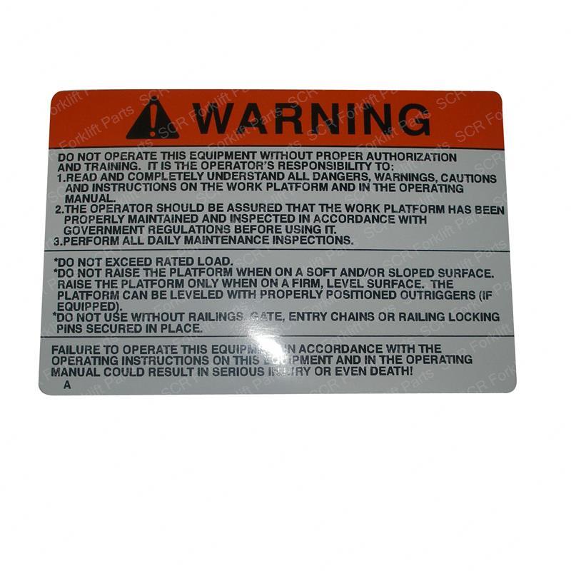 DECAL - WARNING JL106704 jl106704 product image
