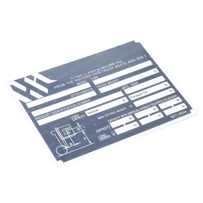 NAME PLATE ENGLISH HN92FT432 hn92ft432 product image