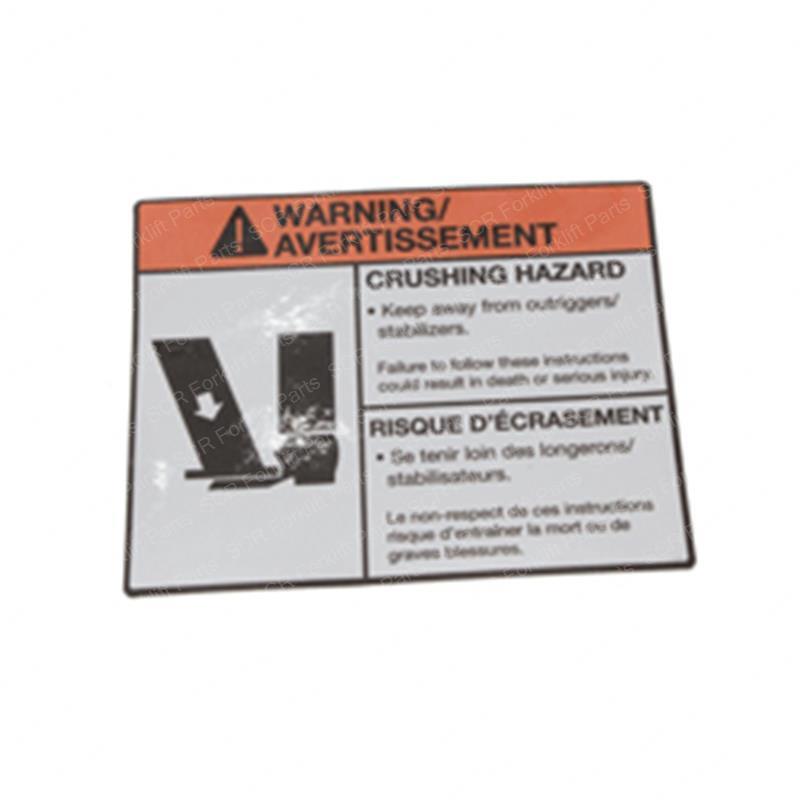 DECAL O/R WARNING(ENG FRE) JL1704690 jl1704690 product image