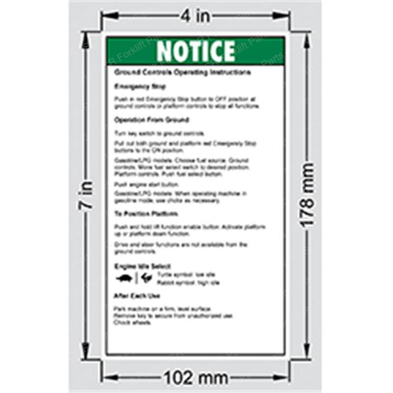 DECAL - GRND CONTROL OPERATION SY1230667 sy1230667 product image