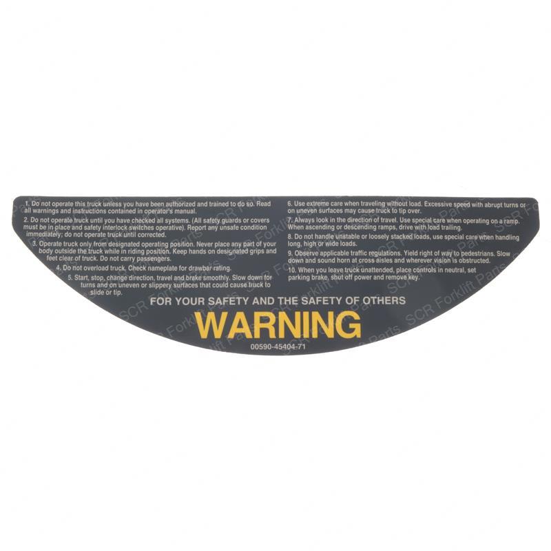 DECAL - TOW WARNING TY005904611171 ty005904611171 product image
