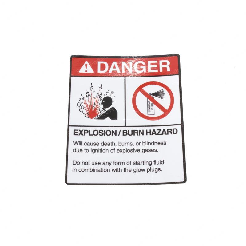 DECAL - DANGERNO STARTING FLUID SY28-108673 sy28-108673 product image