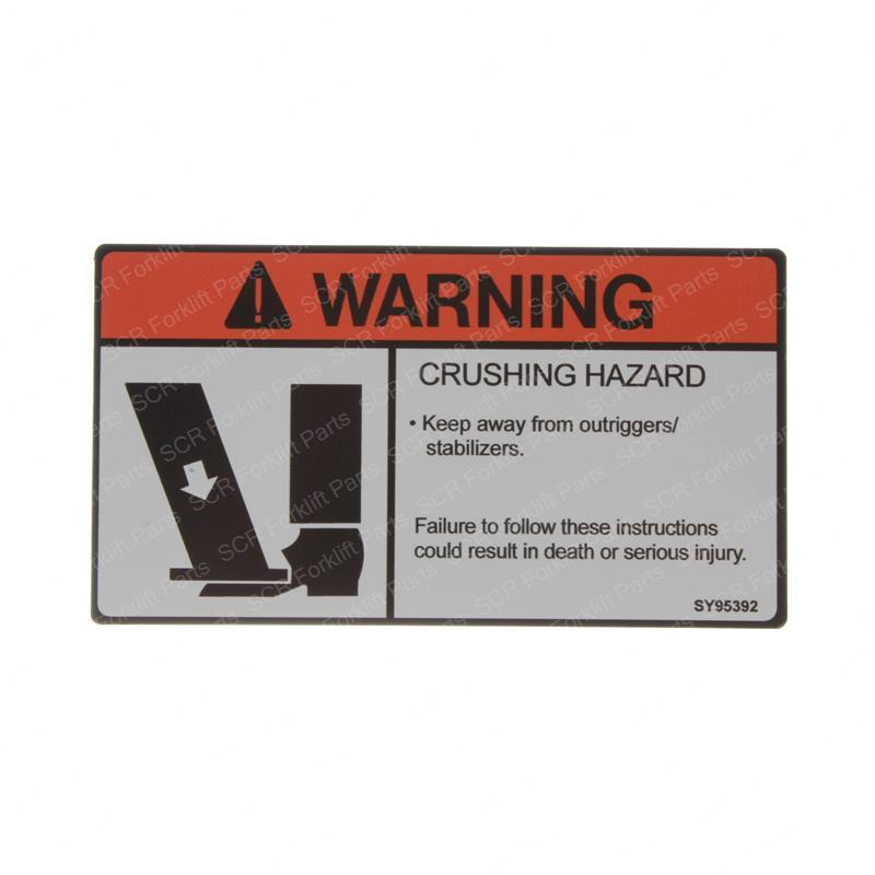 DECAL O/R WARNING (DOM/CSA) JL1701214 jl1701214 product image
