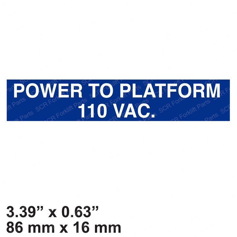 DECAL - POWER 110 VAC GN185707 gn185707 product image
