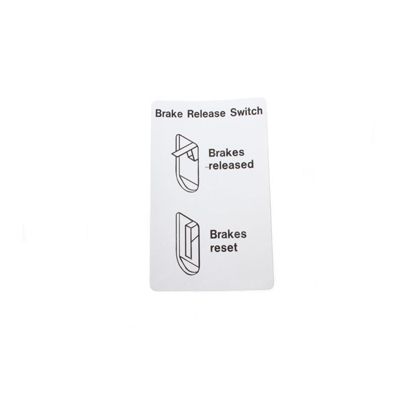 DECAL - BRAKE RELEASE SWITCH GN72892GT gn72892gt product image