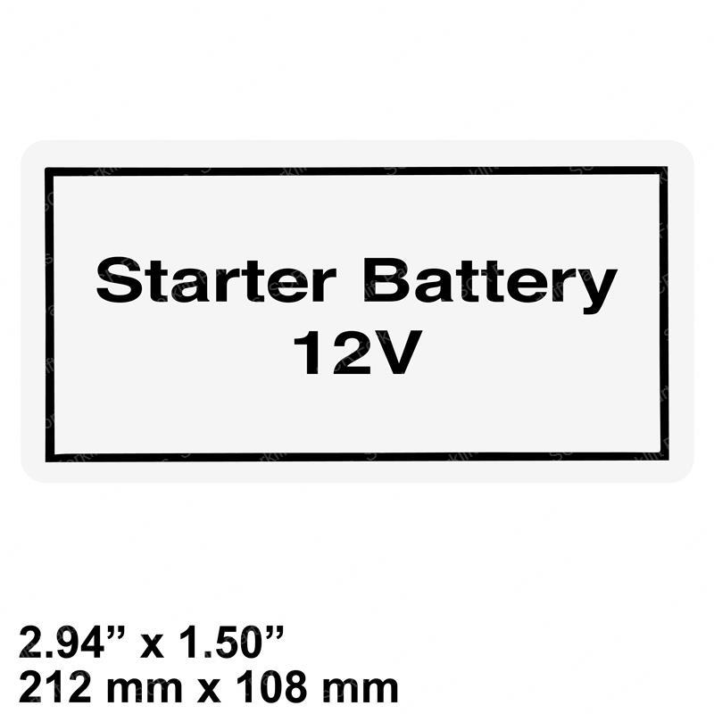 DECAL - STARTER BATTERY 12V SY1230101 sy1230101 product image