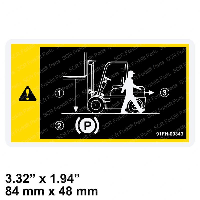 DECAL-PARKING/BRAKE HN91HF-00343 hn91hf-00343 product image