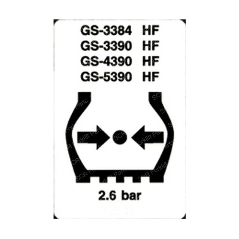 DECAL - TIRE PRESS GS90 CE GN82756 gn82756 product image