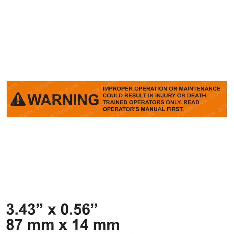 DECAL - WARNING OPERATION SAFE TY005904045271 ty005904045271 product image