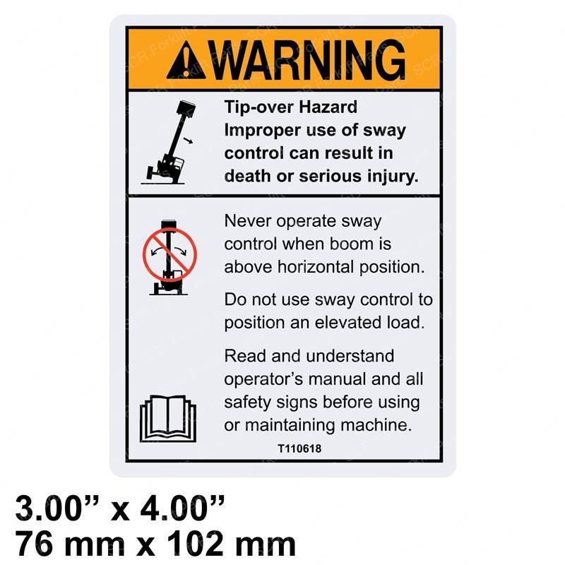 DECAL-DANGER-TIP OVER SWAY GNT110618 gnt110618 product image