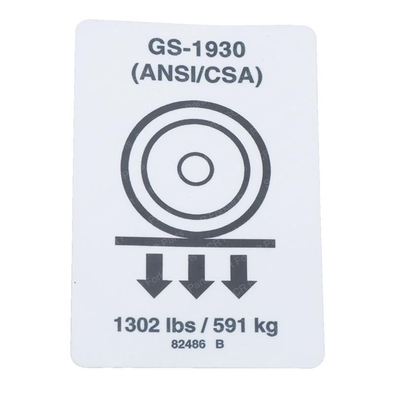 DECAL LABEL WHEEL LOAD 1930 GN82486-OEM gn82486-oem product image