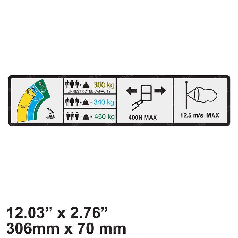 DECAL - WARNING HI-CAP. (CE) JL1001234439 jl1001234439 product image