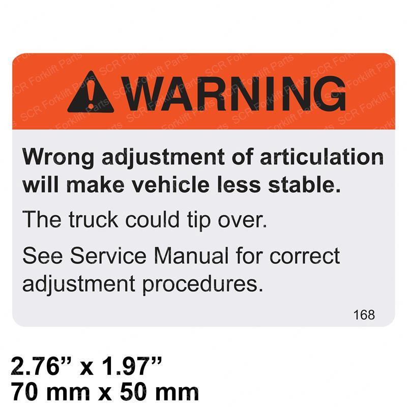 DECAL - WARNING ARTICULATION CR69168 cr69168 product image