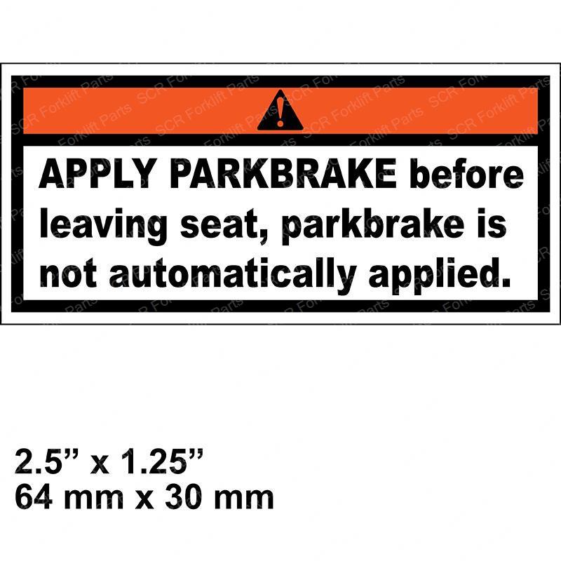 DECAL - APPLY HANDBRAKE HY1357001 hy1357001 product image