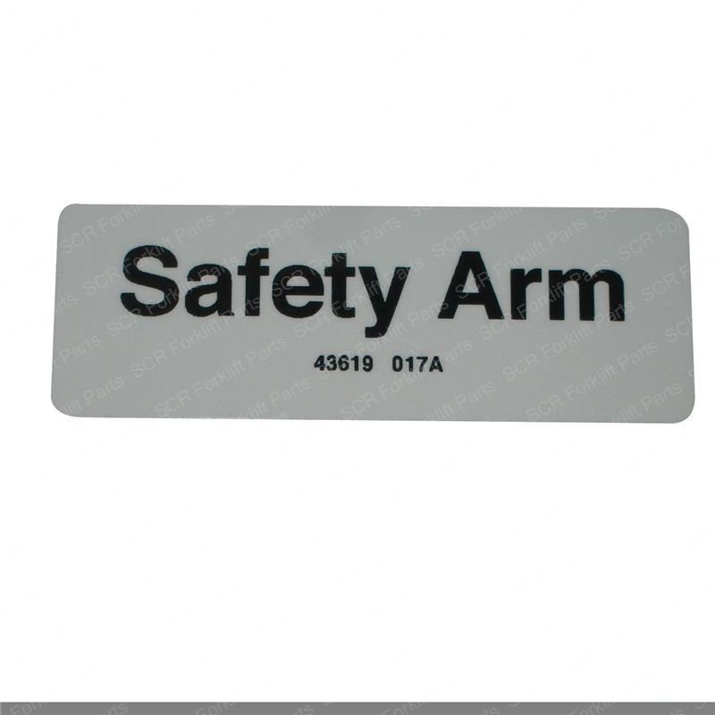 DECAL - SAFETY ARM GN43619 gn43619 product image