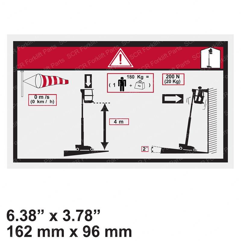 DECAL - FLOOR HEIGHT + LOAD CR3078152630 cr3078152630 product image