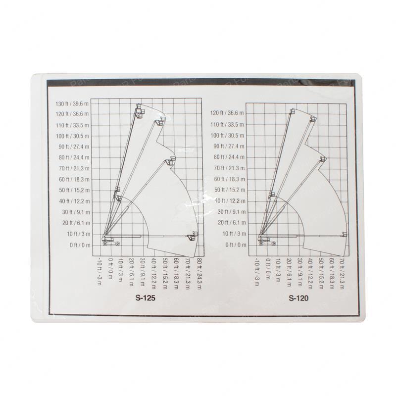 DECAL LABEL ROM CHART 120/125 JL72119 jl72119 product image