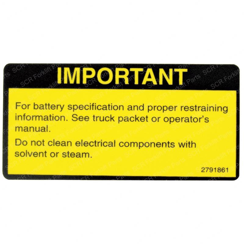DECAL - MAINTENANCE CL2791861 cl2791861 product image
