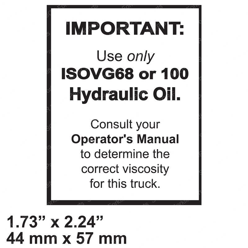 DECAL - HYDRAULIC OIL LI0009384671 li0009384671 product image