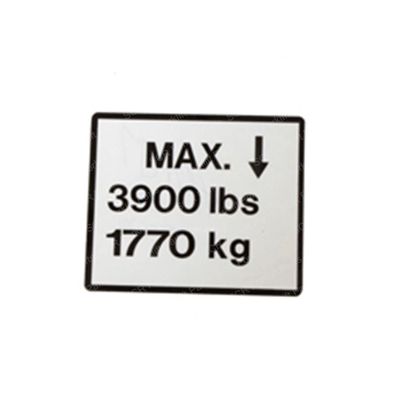 DECAL MAX LOAD JL1704954 jl1704954 product image