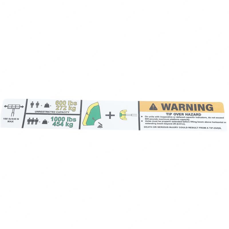 DECAL - WARN. DUAL CAP. (ANSI) JL1001200113 jl1001200113 product image