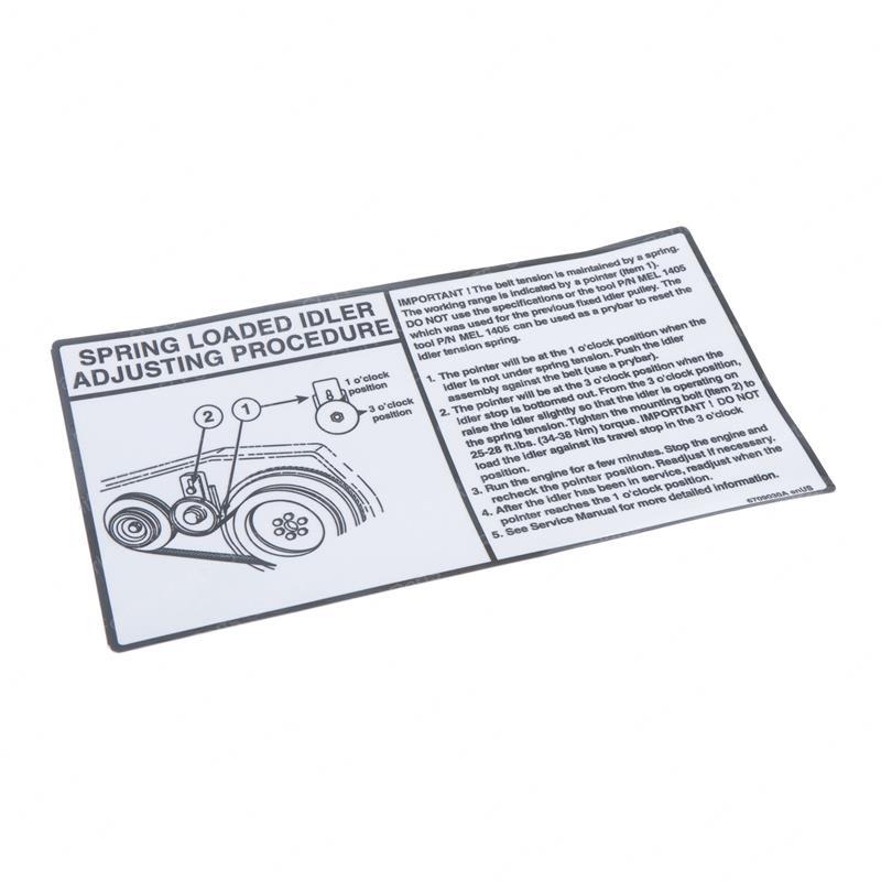 DECAL - SPRING LOAD IDLER BC6709030 bc6709030 product image