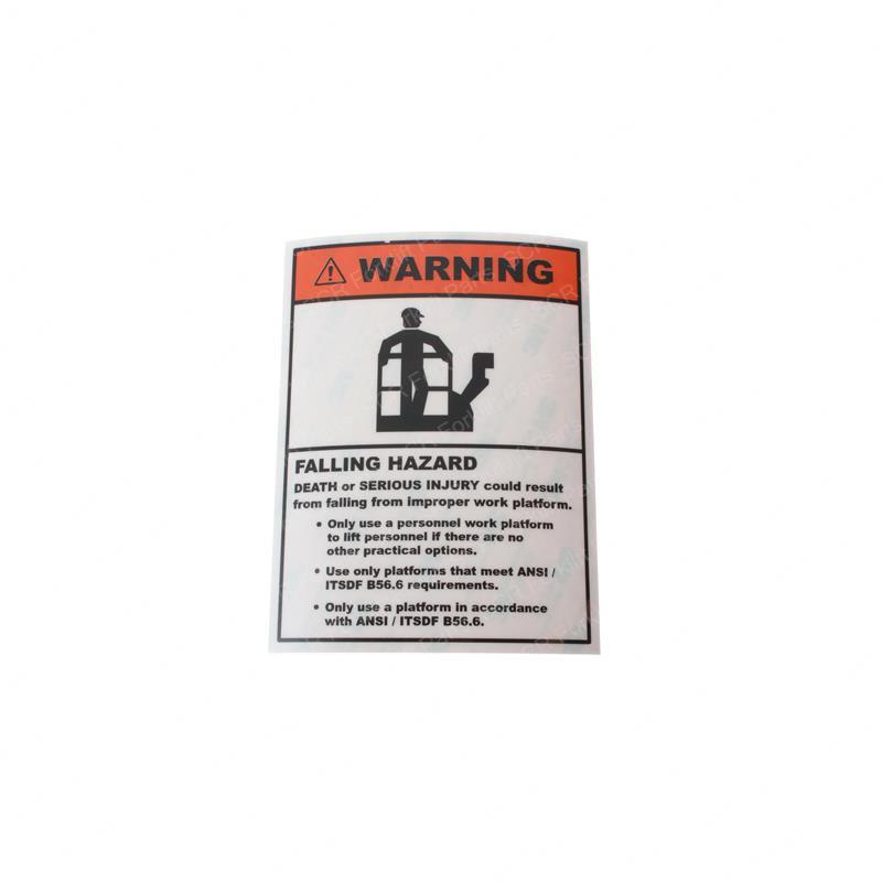 WARNING FALLING HAZARD LABEL SY28-108502 sy28-108502 product image