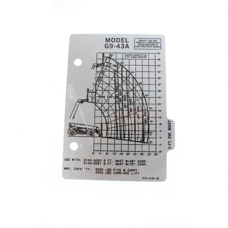 CAPACITY CHART JL91513189 jl91513189 product image