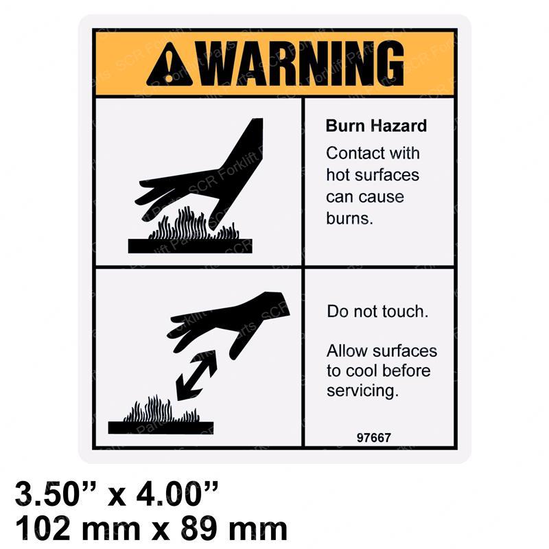 DECAL WARN BURN HAZARD JLGN97667GT jlgn97667gt product image
