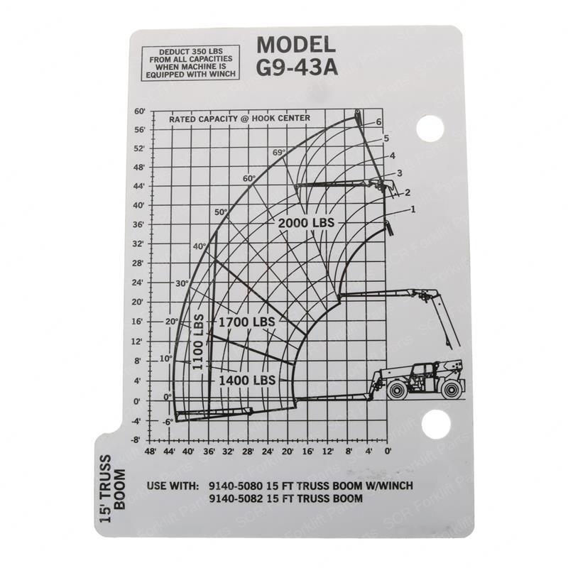 CAPACITY CHART JL91513190 jl91513190 product image