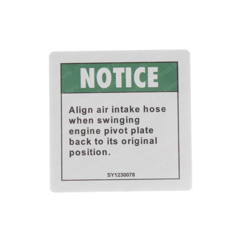 DECAL - NOTICE AIR INTAKE HOSE GN35599 gn35599 product image