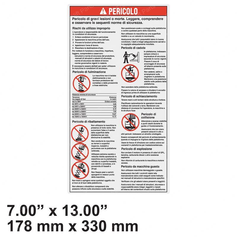 DECAL - DANGER, GENERAL SAFETY GN43091IT gn43091it product image