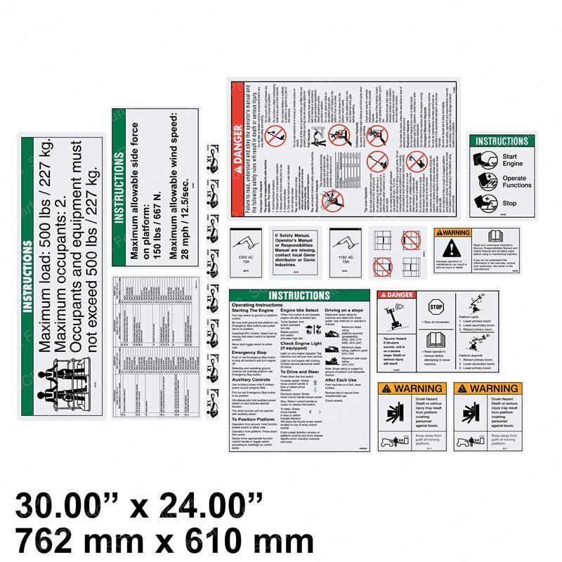 DECAL KIT-Z45IC PLAT-WORD-ANSI GN162314 gn162314 product image