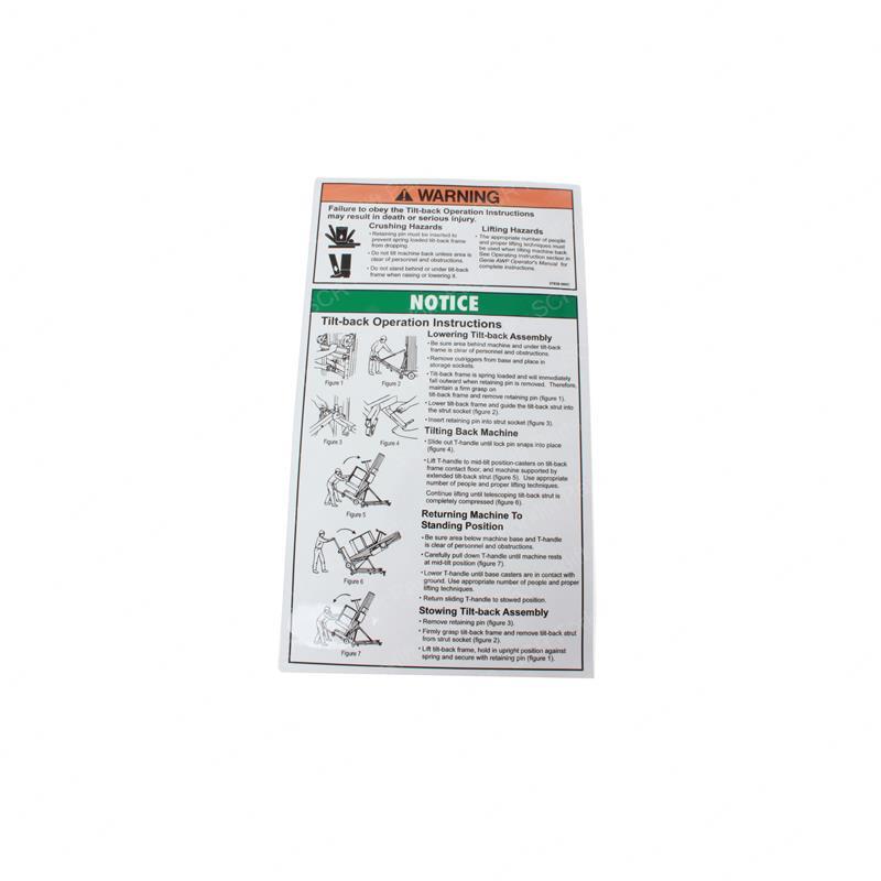 DECAL TILTBACK OPERATION JL27838GT jl27838gt product image