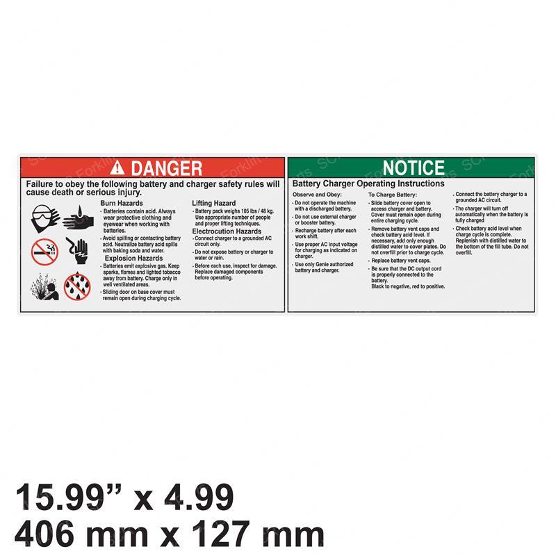 DECAL - CHARGER BATTERY SAFETY GN162439 gn162439 product image
