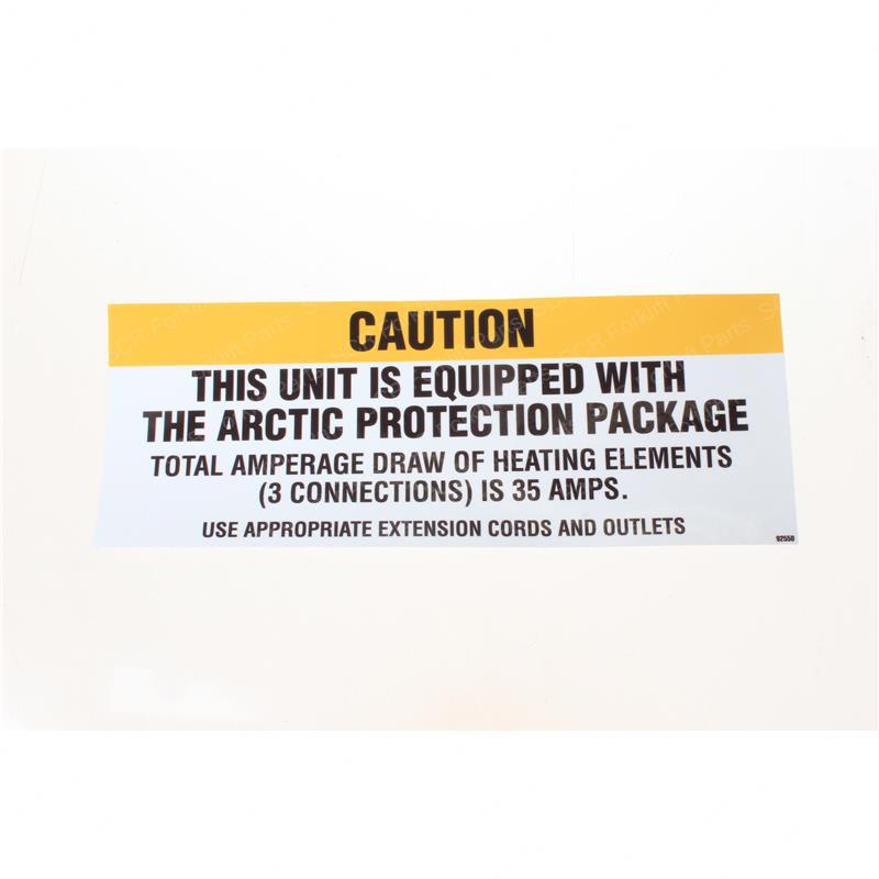 DECAL - CAUTION ARCTIC PACKAGE SY28-108455 sy28-108455 product image