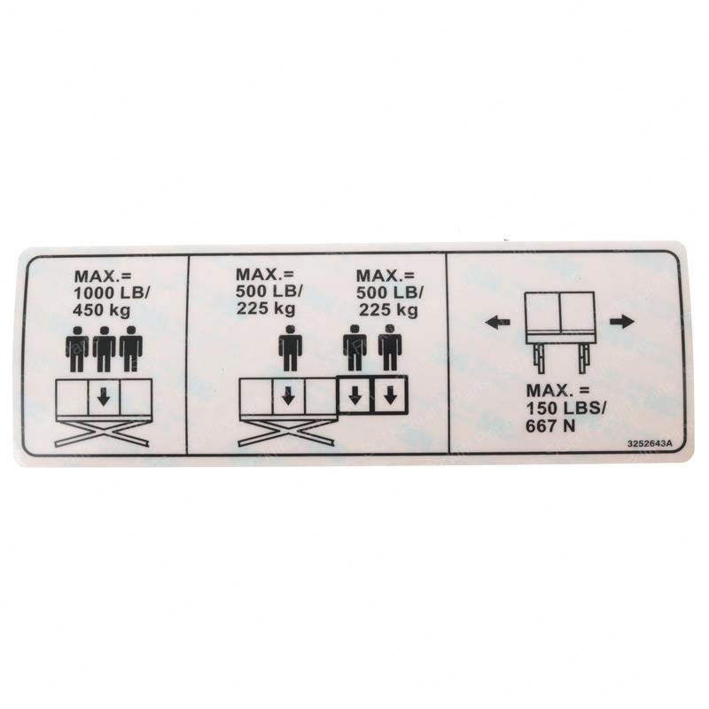DECAL CAPACITY JL3252643 jl3252643 product image